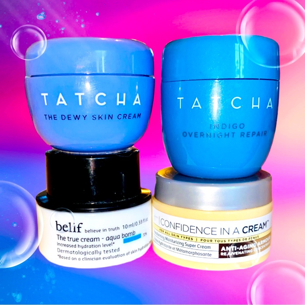 4 NEW Deluxe Mini Anti-Aging Skincare Creams | TATCHA | IT Cosmetics | Belif